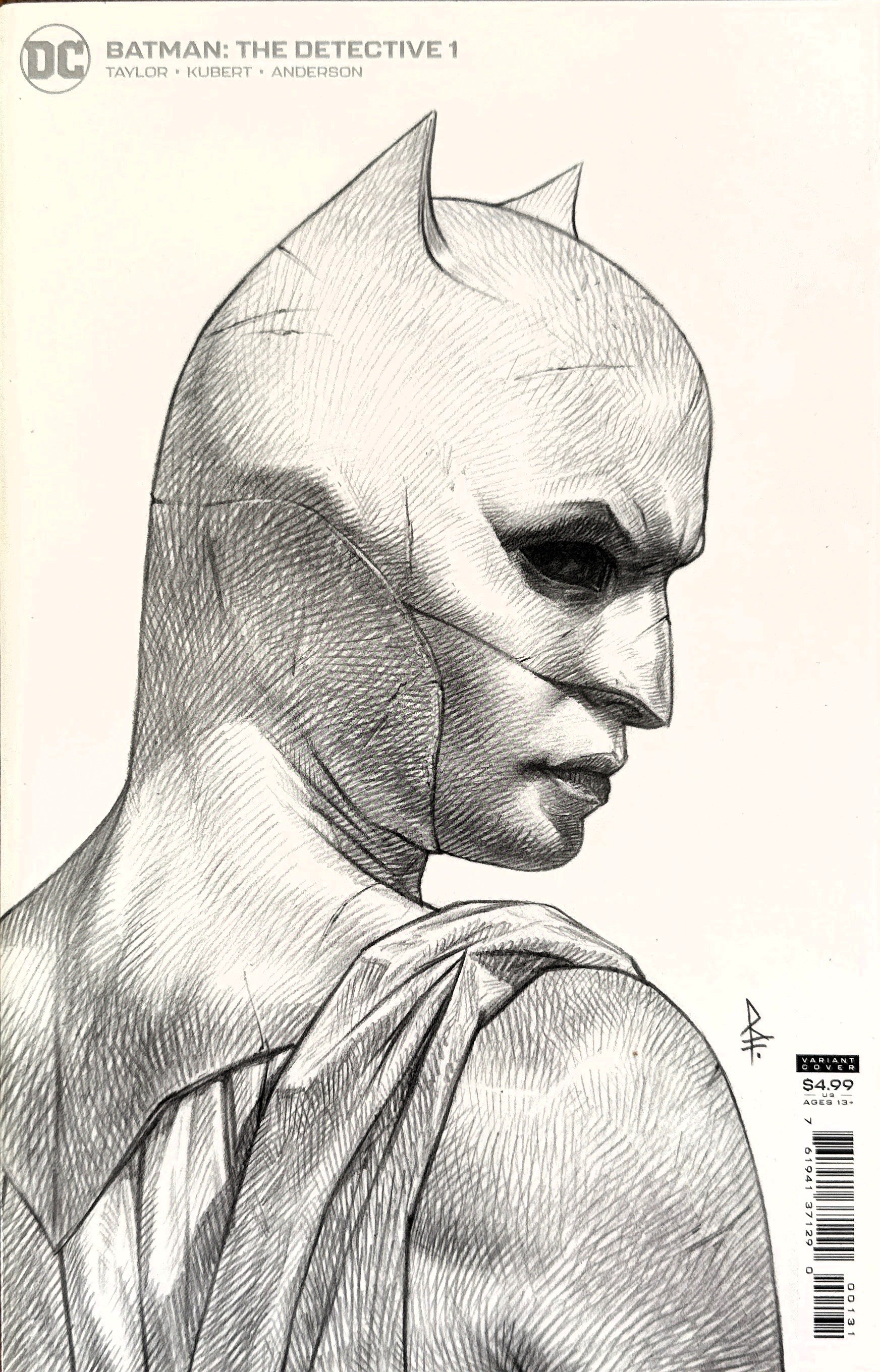 Batman: The Detective #1 1:25 FEDERICI B/W Sketch Ratio Variant 2021