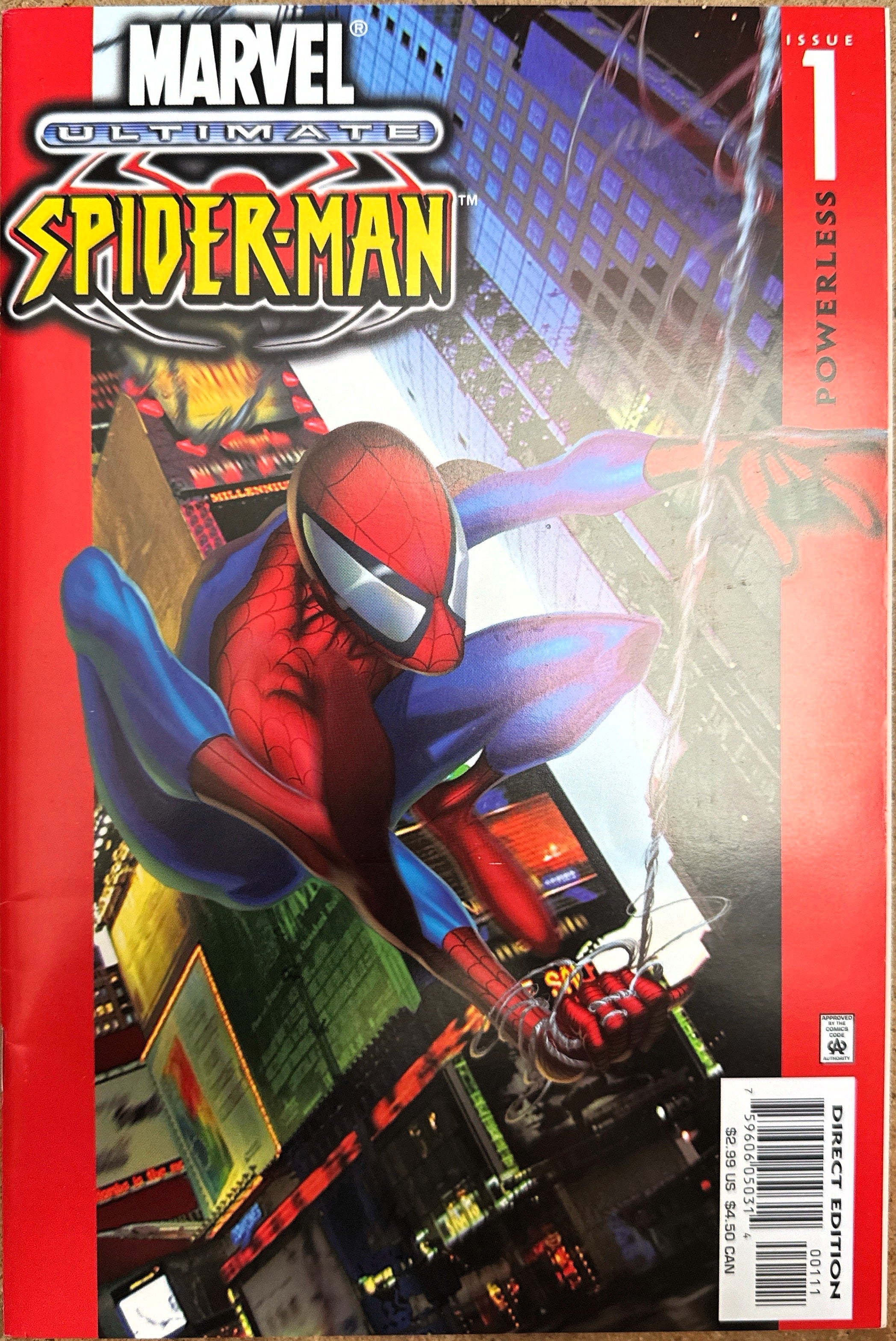 Ultimate Spider‑Man #1 — “Powerless” (2000)